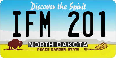 ND license plate IFM201