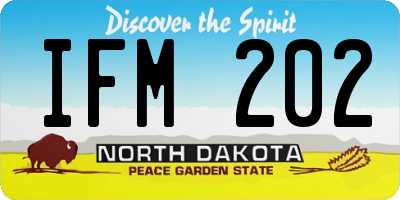ND license plate IFM202