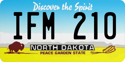 ND license plate IFM210