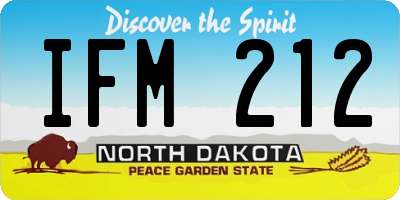 ND license plate IFM212