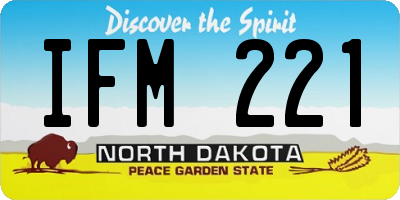 ND license plate IFM221