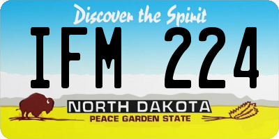 ND license plate IFM224