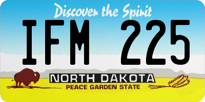 ND license plate IFM225