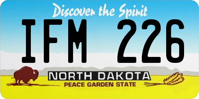 ND license plate IFM226