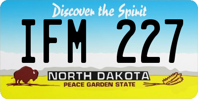 ND license plate IFM227