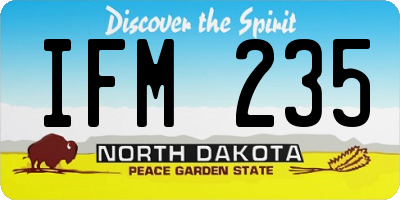 ND license plate IFM235