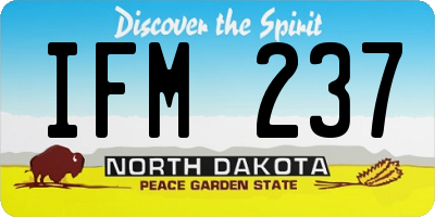 ND license plate IFM237