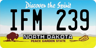 ND license plate IFM239