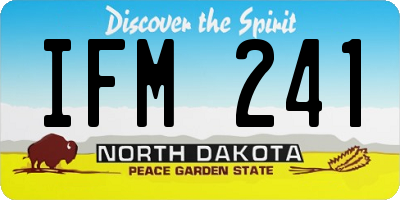ND license plate IFM241