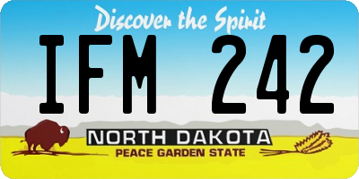 ND license plate IFM242