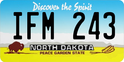 ND license plate IFM243