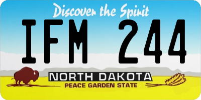 ND license plate IFM244