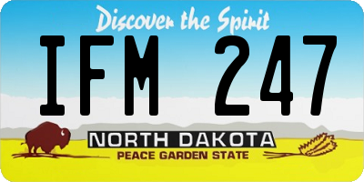 ND license plate IFM247