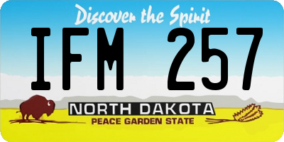 ND license plate IFM257