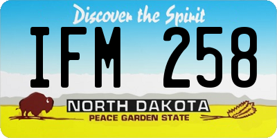 ND license plate IFM258