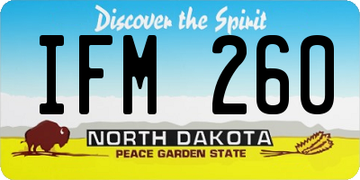 ND license plate IFM260