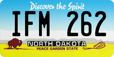ND license plate IFM262
