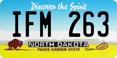 ND license plate IFM263