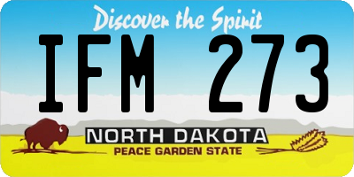 ND license plate IFM273
