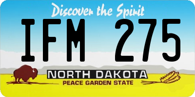 ND license plate IFM275
