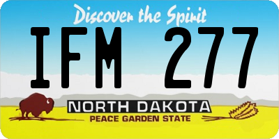 ND license plate IFM277