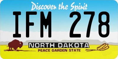 ND license plate IFM278