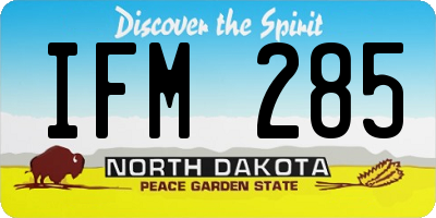 ND license plate IFM285