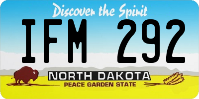 ND license plate IFM292
