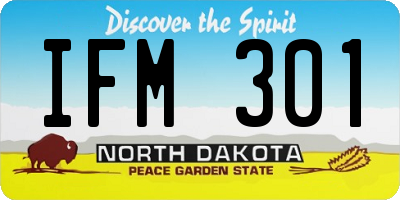 ND license plate IFM301