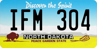 ND license plate IFM304