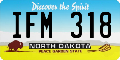 ND license plate IFM318