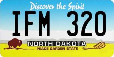 ND license plate IFM320