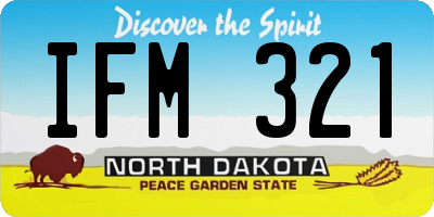 ND license plate IFM321