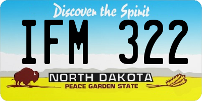 ND license plate IFM322