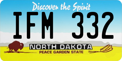 ND license plate IFM332