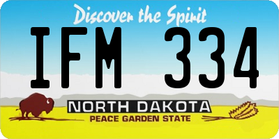 ND license plate IFM334
