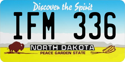 ND license plate IFM336