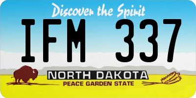 ND license plate IFM337