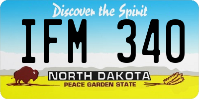 ND license plate IFM340
