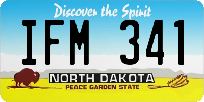 ND license plate IFM341