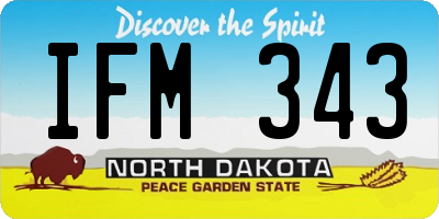ND license plate IFM343