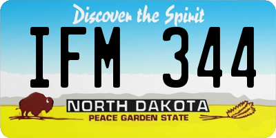 ND license plate IFM344