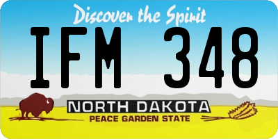 ND license plate IFM348