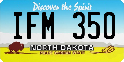 ND license plate IFM350