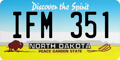 ND license plate IFM351