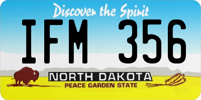 ND license plate IFM356