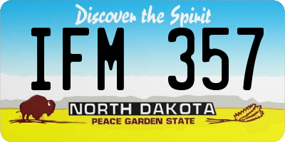 ND license plate IFM357
