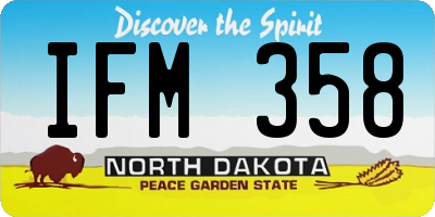 ND license plate IFM358