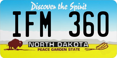 ND license plate IFM360