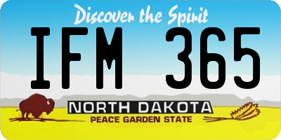 ND license plate IFM365